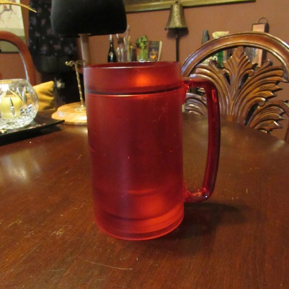 Vintage - Thermo-Serv Other - *SOLD* 🍺Vintage Candy Apple Red Plastic Thermal Freezer Beer Mug